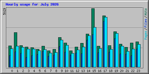 Hourly usage for July 2026